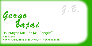 gergo bajai business card